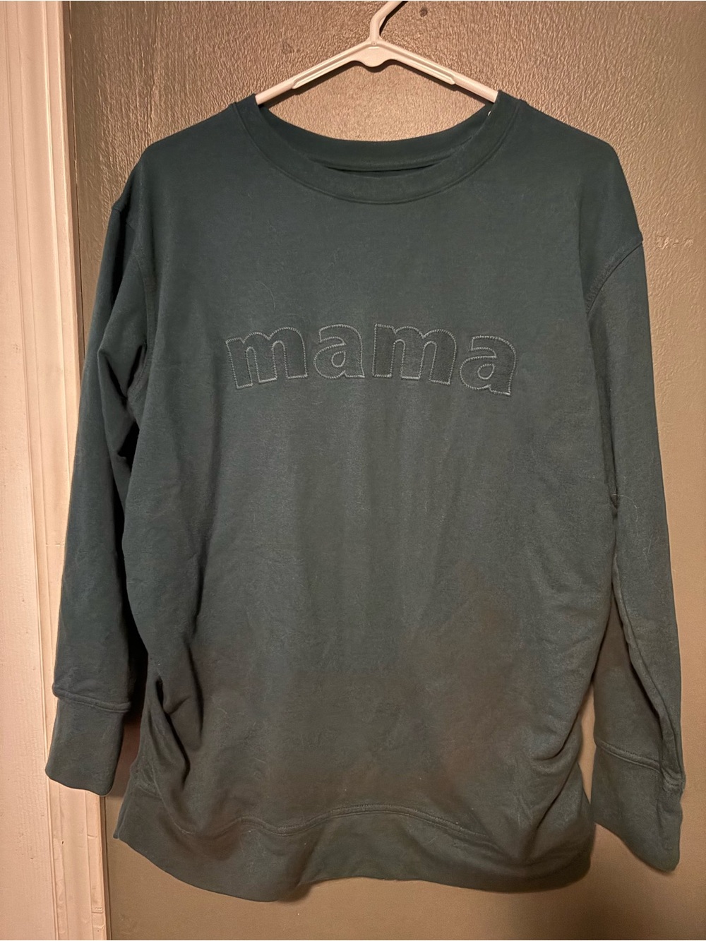 Isabel Maternity by Ingrid & Isabel Dark Green 'mama' Crewneck Sweatshirt